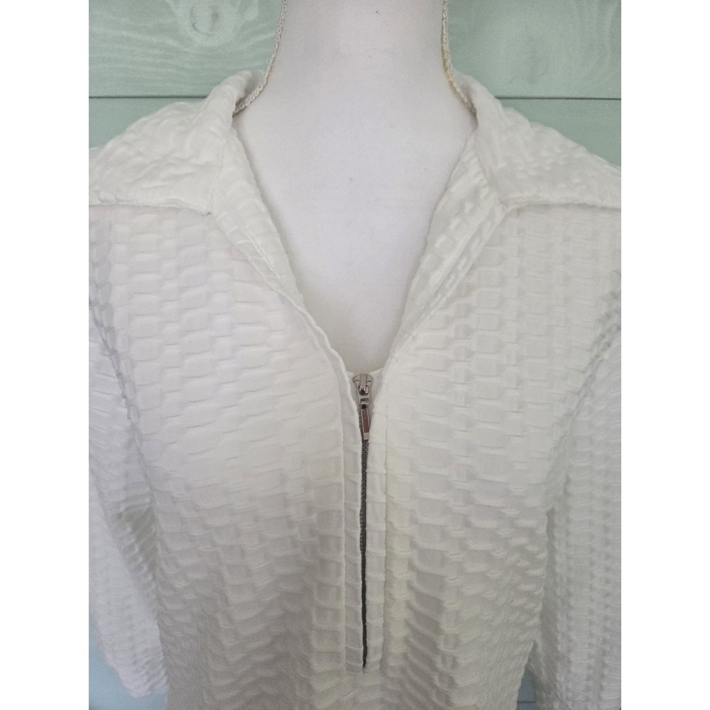 Women's Lightweight Pullover 1/2 Zipper Weave Pattern Soft SZ 1X NWOT - Picture 2 of 5